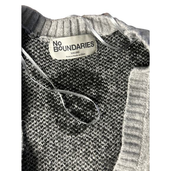 Skulls Oversized Cardigan Goth Grunge XXS No Boundaries - Picture 2 of 7